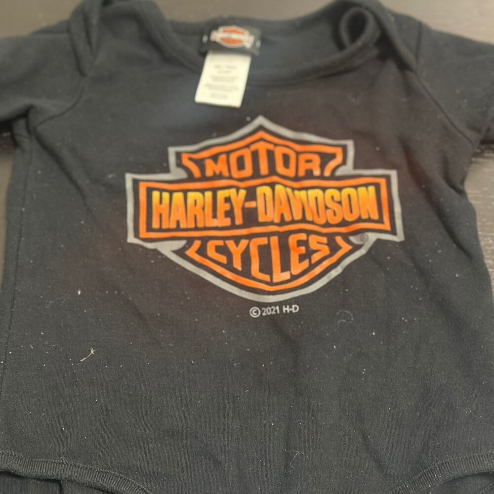 Harley-Davidson Boy's Mesh Tattoo Sleeve Creeper (9-12 Months)